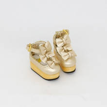 Шарнирная кукла идеально подходит для 1/8 размеров, стильная и универсальная обувь на платформе и туфли с бантом в стиле Лолиты золотого, красного и черного цветов 2024 - купить недорого