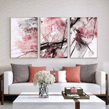 Paisagem quadros em tela arte da parede abstracto rosa posters e impressões impressionistas para sala de estar decoração 2024 - compre barato
