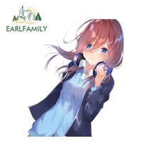 EARLFAMILY 13cm x 11.1cm for Miku Nakano Car Styling Anime Car Sticker Refrigerator Decal Waterproof Occlusion Scratch Decor 2024 - buy cheap