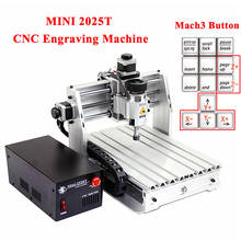 Mini máquina de torno cnc 2025t, fresadora para madeira de metal, kit de ferramentas cnc com 3 eixos, porta paralela 200w, para aprendizagem hobby 2024 - compre barato