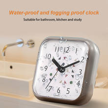 Wall Clock Waterproof Suction Cup Non Ticking Shower Clocks Anti Fog Kitchen Bathroom Shower Hanging Mechanical Dial Timers 2024 - buy cheap