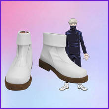 Sapatos para cosplay de julongsu kaisen, sapatos para cosplay fushigro megumi role toge inumaki branco para combate, sapatos periféricos de sola intermediária 2024 - compre barato