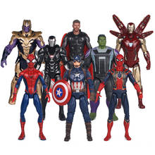 Фигурки героев Marvel «Мстители: финал 4», экшн-фигурки, Тор, Капитан Америка, Железный человек, Человек-паук, танос, Халк, Локи, игрушки-модели 2024 - купить недорого
