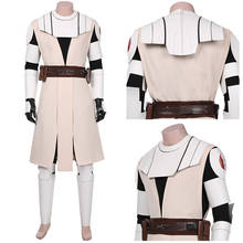 Disfraz de Star Wars Para Hombre, traje de Cosplay de Obi Wan Kenobi, uniforme con capa, ideal para Halloween y Navidad 2024 - compra barato