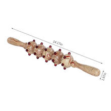 1PCS Wood Massage Stick Roller Massager tool Reflexology Hand Foot Therapy full 2024 - buy cheap