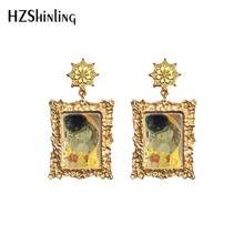 Klimt's Painting Kiss Tree Mandala Deco Antique Dangle Earrings Photos Frame Styles Glass Cabochon Jewelry Earrings 2024 - buy cheap