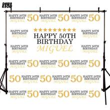 DAWNKNOW Letter Photography Background Photocall Personal Adult 50th Birthday Party Photo Shoot Backdrop Customize lv2125 2024 - buy cheap
