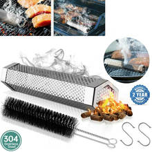 High Quality 12in Pellet Smoker Tube Stainless Steel Grill Smoker Grill Perforated Mesh Smoker Filter Gadget Hot Cold Smoking 2024 - buy cheap