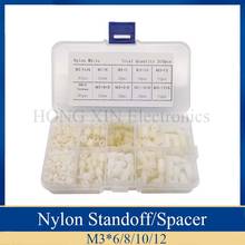 Caja de Tornillo hexagonal blanca de nailon, 300 Uds., M3, Kit surtido de longitudes variadas 2024 - compra barato