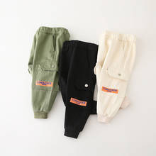 Pantalones Cargo para niños de 2 a 7 años, pantalón informal de algodón con bolsillos grandes, novedad, primavera y otoño, 2020 2024 - compra barato