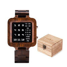 BOBO BIRD-relojes electrónicos LED de madera para hombre, pulsera de hora con indicador de fecha Digital único, marca de lujo, regalo especial 2024 - compra barato