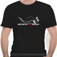 Shubuzhi camiseta masculina de algodão para motocicleta, camiseta estilosa com rótulo de 1000 da moda para homens, marca teeshirt 2024 - compre barato