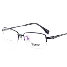 Armação de óculos de titânio puro para homens, óculos de prescrição para miopia, óculos masculinos de metal 2024 - compre barato