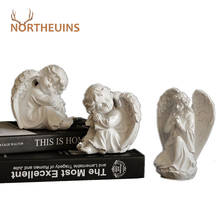NORTHEUINS 11cm Resin Creative Wing Angel Figurines For Interior Nordic Statues Home Decoration Accessories For The Living Room 2024 - buy cheap
