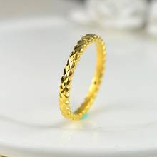 1PCS Real 999 24K Yellow Gold Ring Women Luck 3D Rice Star Pattern Ring US5-7 1-1.3g / Best Gift / Fine Jewelry 2024 - buy cheap