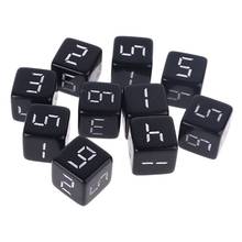 10 pces d6 seis face número quadrado cubos para festa noite clube tabuleiro jogo role play xxuf 2024 - compre barato