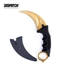 Dispatch Karambit Knife Cool CSGO Counter Strike With Tactical Claw Neck Fixed Blade Gold Hunting Camping Knife 2024 - buy cheap