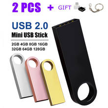 Metal Memoria USB Flash Drive 32GB Pendrive 128GB 64GB Waterproof Pen Drive 16GB 8GB Flash USB 2.0 Cle U Stick Key Free Adapter 2024 - buy cheap