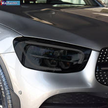 2 Pcs Car Headlight Protective Film Headlamp Transparent Black TPU Sticker For Mercedes Benz CLS G GLC GLE 2020 GLS V Class AMG 2024 - buy cheap