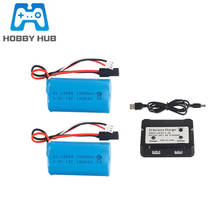 Batería Lipo de 7,4 V, 1500mAh, 15c, conjunto de cargador para BG1518, BG1513, BG1515, BG1507, BG1506, 1/12, 2,4G, camión RC de alta velocidad 2024 - compra barato