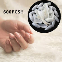 Fake nails 600pcs/Pack Clear/Natural/white Fake Nail accessories Art Tips for nails Ballerina Full Cover Manicure Beauty Tools 2024 - buy cheap