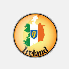 10CM*10CM Funny Ireland Map Flag Creative Car Sticker Motorcycle Helmet Decal Car Window Body Decorative Stickers 2024 - buy cheap