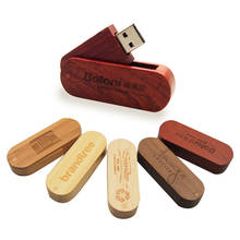 Customize LOGO wooden + Box Personal LOGO pendrive 4GB 8GB 16GB 32GB usb Flash Drive U disk Memory stick wedding Gift 2024 - buy cheap