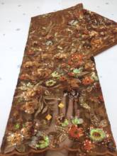 Tela de encaje Africana bordada con lentejuelas Multicolor, tejido francés bordado de alta calidad para vestido de fiesta de boda, 2020 2024 - compra barato