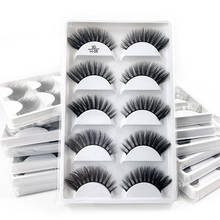 Lashes 5 Pairs 3D Faux Mink Lashes Fluffy Soft Wispy Volume Natural long False Eyelashes Eye Lashes Reusable Eyelashs Makeup H13 2024 - buy cheap