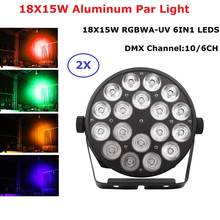 Aluminum Alloy LED Flat Par 18X15W RGBWA-UV Disco Light DMX 512 Stage Lighting Effect For DJ Disco Party Projector Nightclub KTV 2024 - buy cheap
