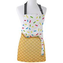 Tophome Kitchen Apron Cartoon Food Ice Cream Dripping  Adjustable  Canvas Aprons for Men Women Kids Home Cleaning Tools 2024 - buy cheap