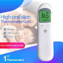 Termômetro infravermelho digital, medidor de temperatura corporal e febre pela testa, com tela lcd 2024 - compre barato