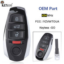 KEYECU OEM 434MHz ID46/ 7953 Chip IYZVWTOUA 4 Button Keyless Entry Smart Card Remote Key Fob for Volkswagen Touareg 2010-2014 2024 - buy cheap