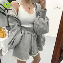 Spring Autumn Tracksuit Women Hoodied Coat Elastic High Waist Shorts Two Piece Set Suit Sets Women Chandals Female Ropa De Mujer 2024 - buy cheap