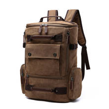 Men's Hiking Travel Backpack Vintage Canvas Backpack School Bag Men's Travel Bags Large Capacity Backpack Laptop Backpack Bag 2024 - buy cheap