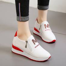 2021 Spring New Fashion Letter Casual Shoes Pendant Student Height Increasing Insole Casual Sneakers Women 2024 - buy cheap