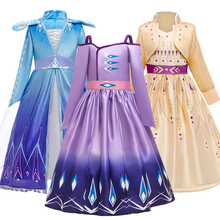 Vestido de Elsa para niñas, disfraz de reina de la nieve 2, princesa Anna y ella, Vestidos de fiesta, fantasía, 2020 2024 - compra barato
