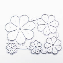 5pcs Flowers Petal Metal Cutting Dies Stencils DIY Scrapbook Photo Album Paper Card Decorative Craft Embossing Die Cuts 2024 - buy cheap