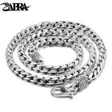 ZABRA Solid 925 Sterling Silver Vintage Long Chain Necklaces for Men 55/60/65 Steampunk Retro Rock Fashion Man Sterling Jewelry  2024 - buy cheap