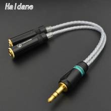 Haldane-Cable estéreo macho a doble, 15cm, 3,5mm, 2x3,5mm, hembra, Nordost odin, Cable auxiliar para coche, amplificador de auriculares 2024 - compra barato