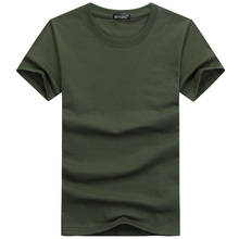 Горячая распродажа высокое качество модные мужские футболки для мужчин 2021 летняя одежда, футболка с короткими рукавами однотонная Повседневная хлопковая футболка Летняя одежда 5XL Топы 2024 - купить недорого