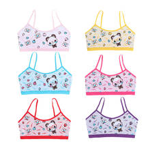 3pc/Lot Teenage Girls Training Bra Kids Underwear Cotton Cartoon Girls Vest Crop Top 8-14years 2024 - buy cheap