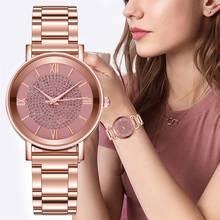 Relógio de pulso digital feminino reloj, relógios de luxo com pulseira de quartzo em aço inoxidável, relógio casual para mulheres 2024 - compre barato