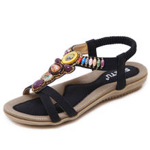 2021 Casual Women'S Sandals Dresses Bohemian Beach Woman Shoe Summer Ethnic String Bead  Female Sandals Big Size 43 44 45 2024 - buy cheap