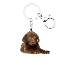 Labrador retriever Dog Keychains Animal Acrylic keyring NOT 3D llaveros kawaii for him her key chain accessories cute charms hot 2024 - buy cheap