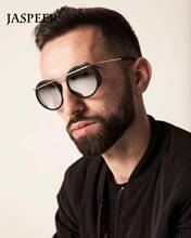 JASPEER-gafas de sol Steampunk para hombre y mujer, lentes de sol de estilo Punk, UV400, redondas, Retro, de diseñador de marca 2024 - compra barato