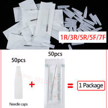 50pcs Disposable Traditional needle and caps Tattoo Permanent makeup needle tips 1R/3R/5R/5F/7F pmu needles for Eyebrow Lips 2024 - buy cheap