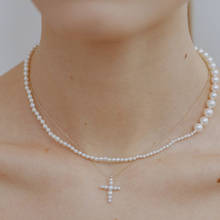 Жемчужное женское ожерелье в стиле барокко, богемное ювелирное изделие, 4А жемчужное колье для женщин, короткое ожерелье 2020 2024 - купить недорого