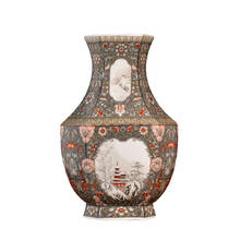 Jingdezhen vaso de cerâmica colorido para mobília sala de estar arranjo de flores novo estilo chinês decoração para varanda de estudo 2024 - compre barato