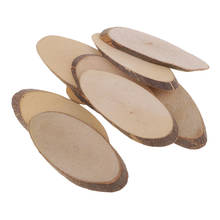 10pc Oval Log Slices Discs Wooden Wood Crafts Centerpieces Wedding Decor DIY 2024 - buy cheap